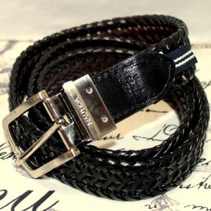 NAUTICA Men's Black Braided Belt-SZ 38/95